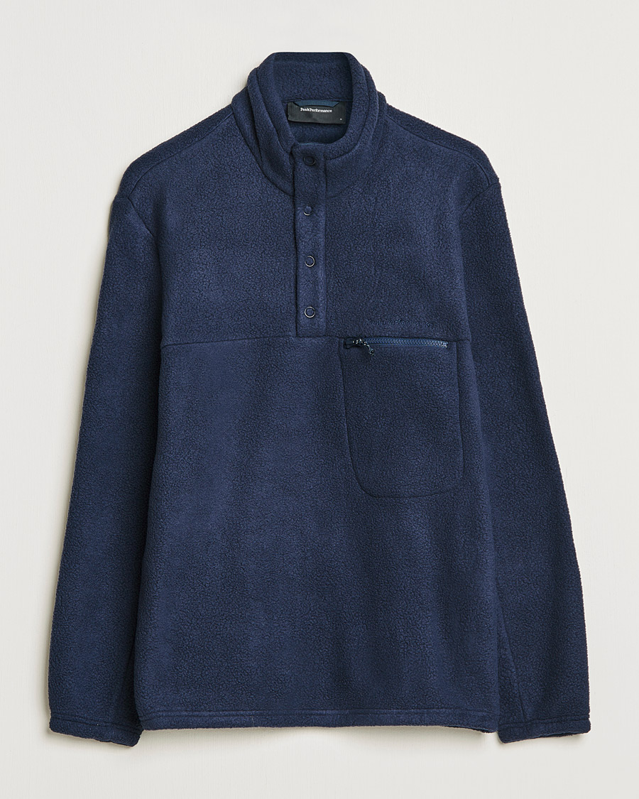 Herre | Trøjer | Peak Performance | Fleece Snap T-Neck Blue Shadow