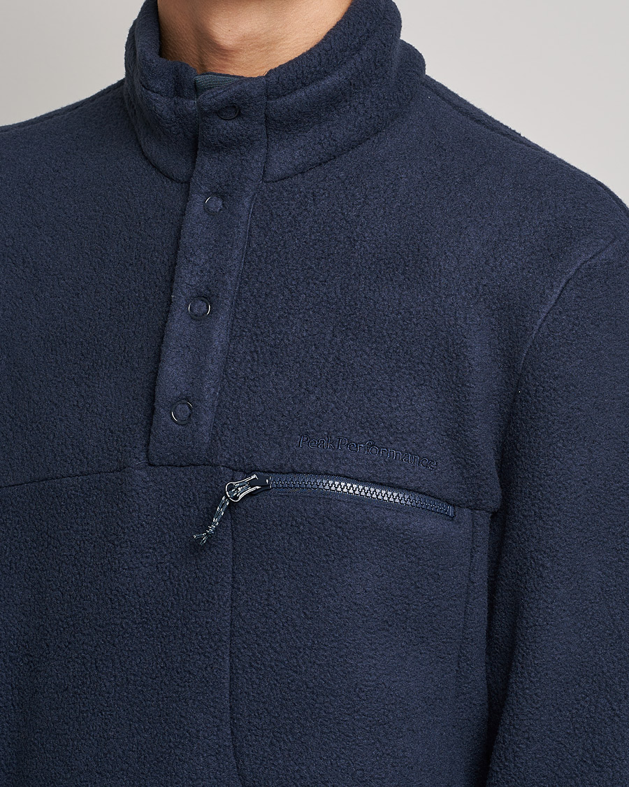 Herre | Trøjer | Peak Performance | Fleece Snap T-Neck Blue Shadow
