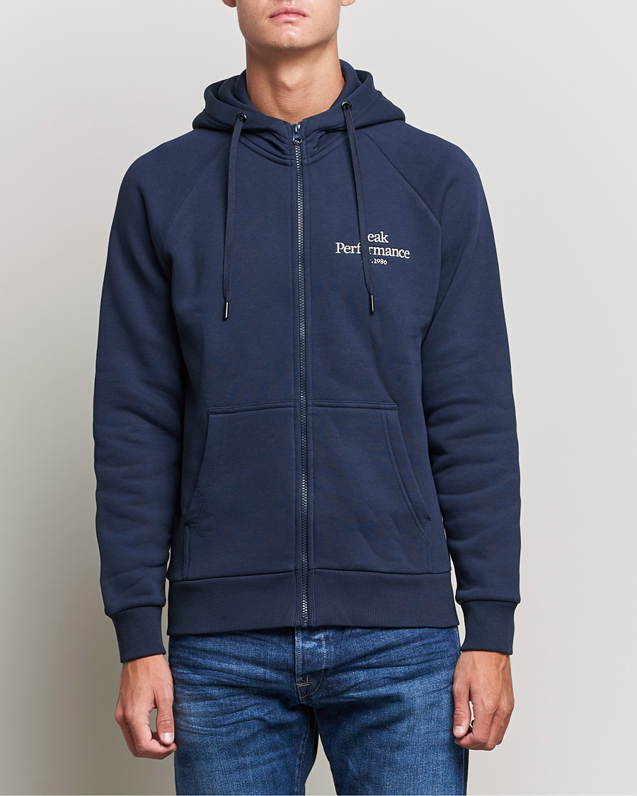 Herre | Trøjer | Peak Performance | Original Zip Hoodie Blue Shadow