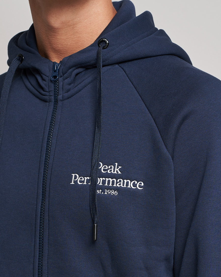 Herre | Trøjer | Peak Performance | Original Zip Hoodie Blue Shadow
