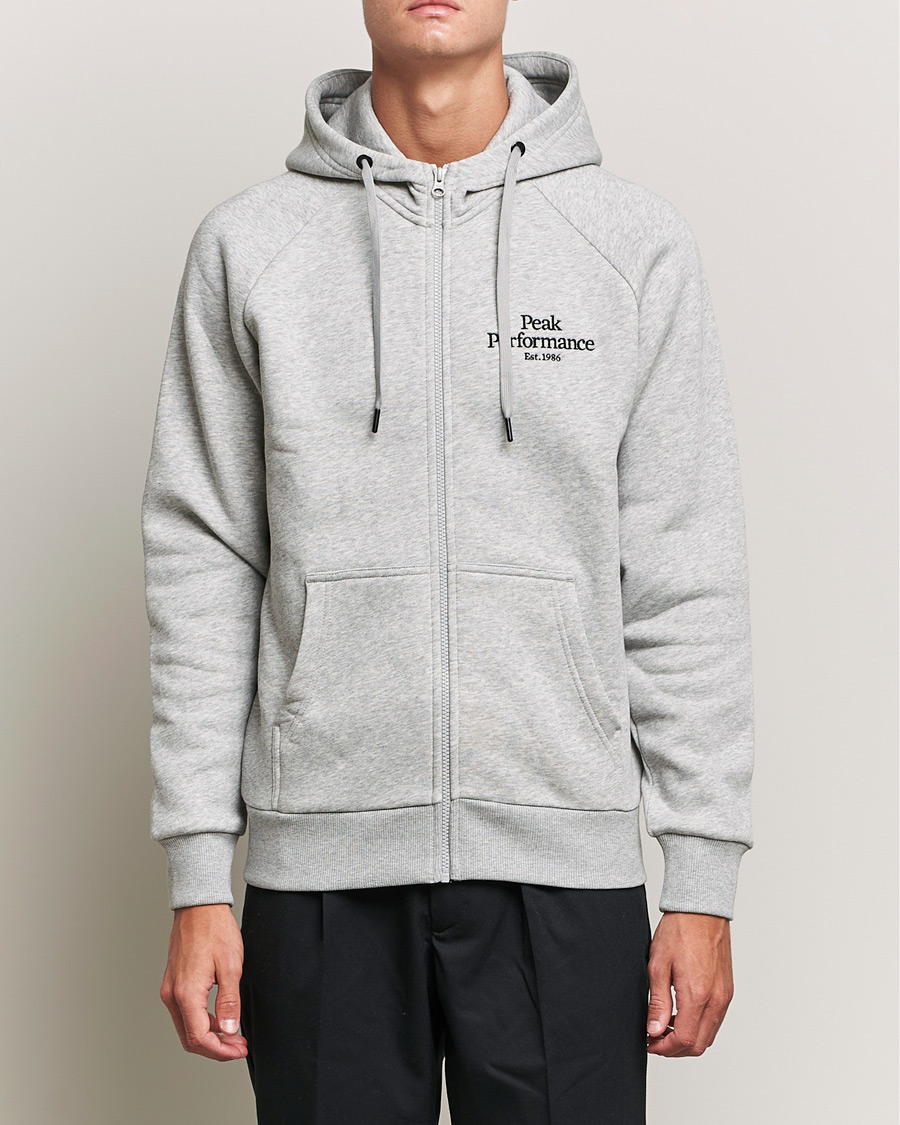 Herre | Trøjer | Peak Performance | Original Zip Hoodie Grey