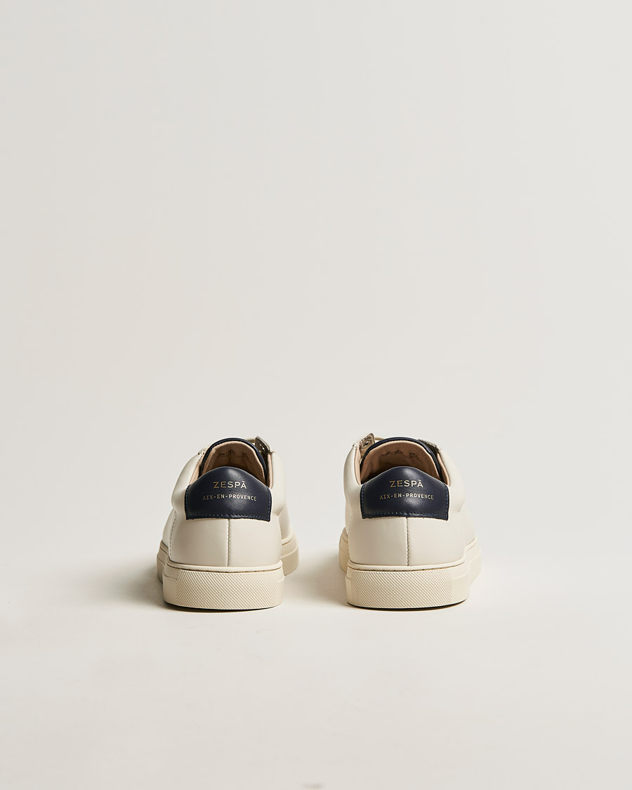 Herre | Zespà ZSP4 Nappa Leather Sneakers Off White/Navy | Zespà | ZSP4 Nappa Leather Sneakers Off White/Navy