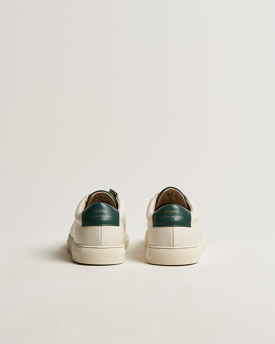 Herre | Zespà ZSP4 Nappa Leather Sneakers Off White/Vert Sombre | Zespà | ZSP4 Nappa Leather Sneakers Off White/Vert Sombre