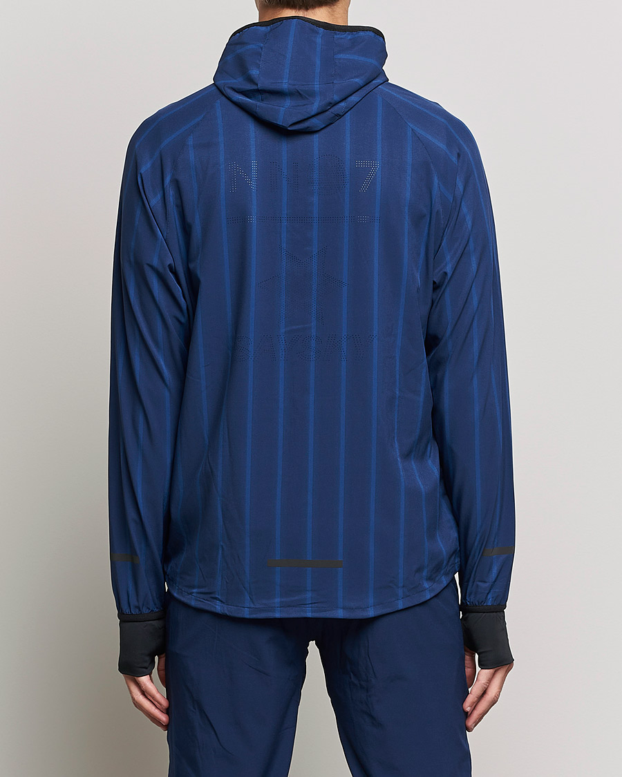 Herre | Trøjer | NN07 | Pace Hooded Running Jacket Navy Stripe