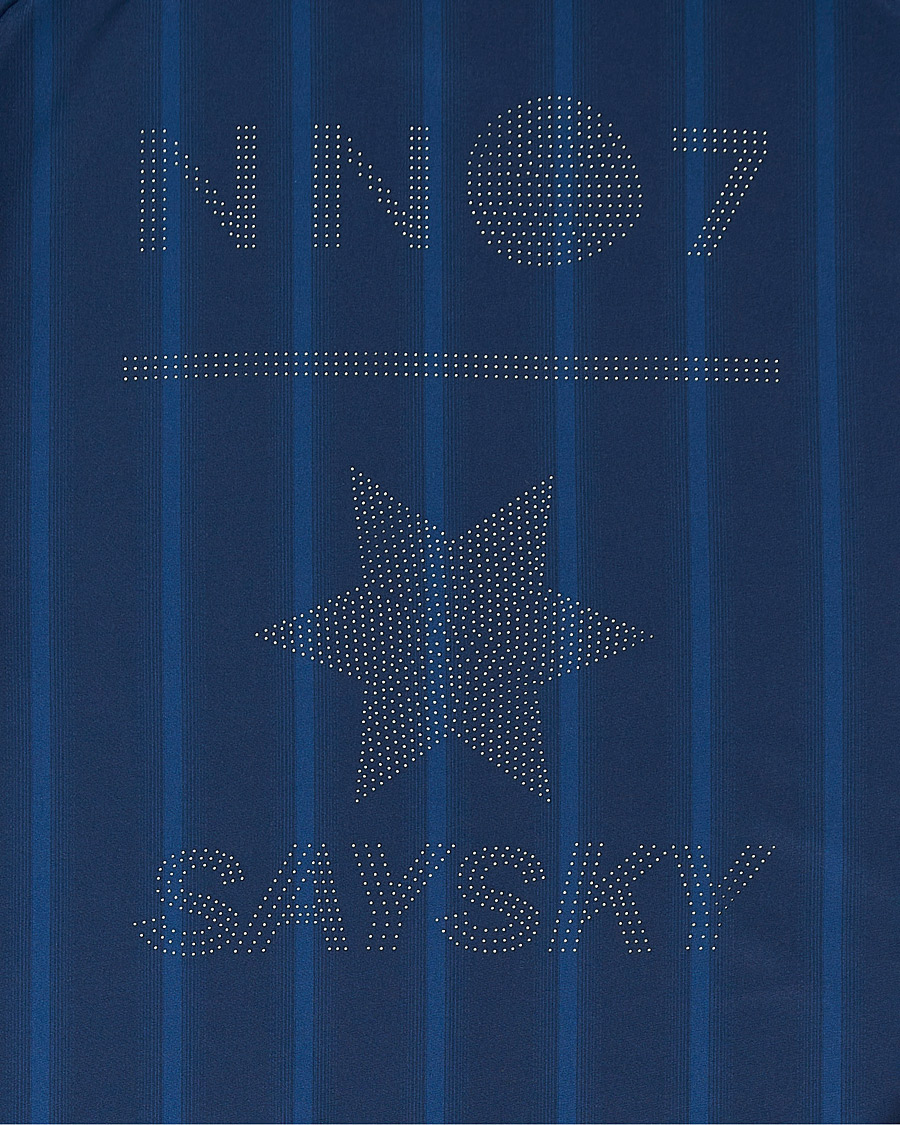 Herre | Trøjer | NN07 | Pace Hooded Running Jacket Navy Stripe