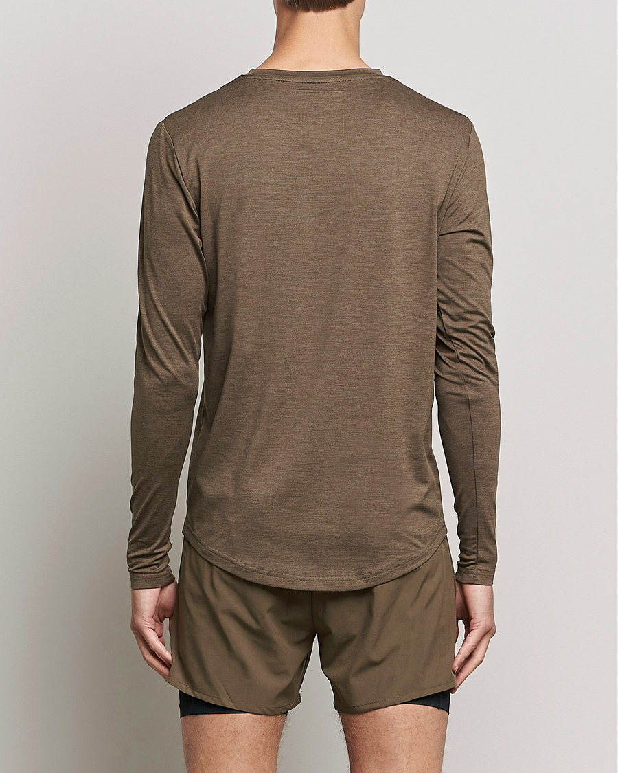 Herre | T-Shirts | NN07 | Pace Long Sleeve T-Shirt Clay