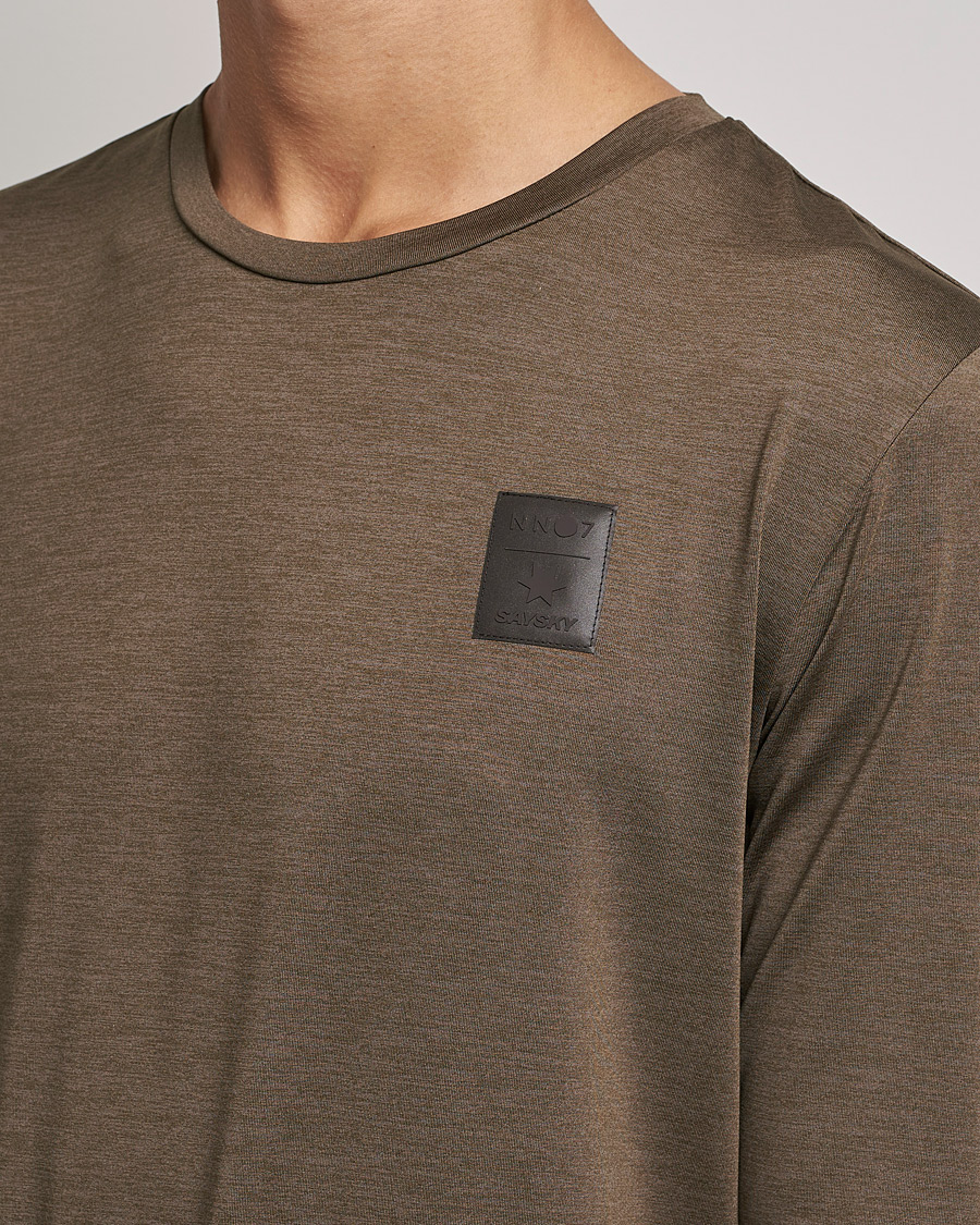 Herre | T-Shirts | NN07 | Pace Long Sleeve T-Shirt Clay