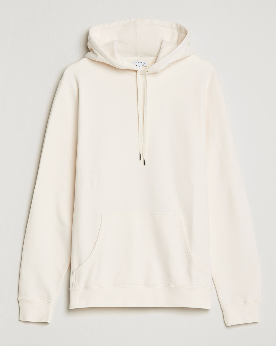 Herre | Trøjer | Sunspel | Loopback Hoodie Archive White