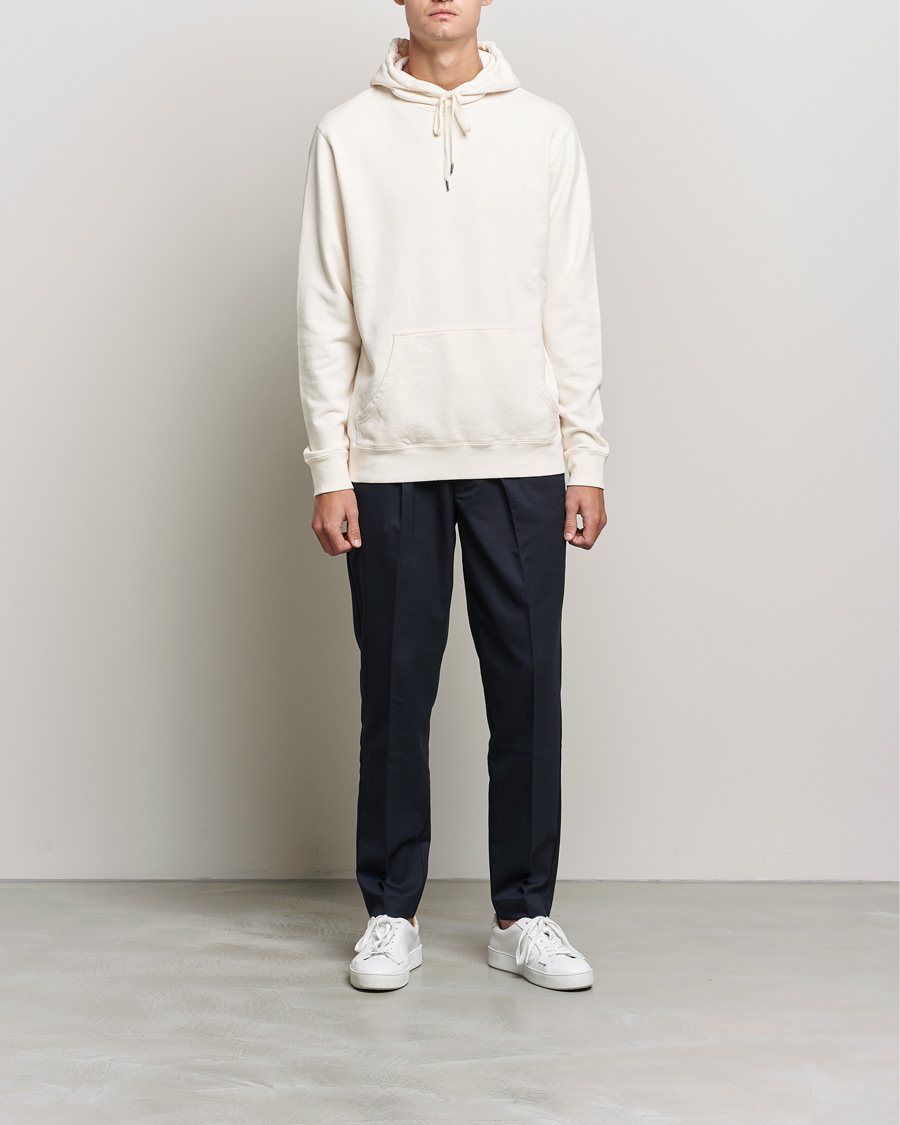 Herre | Trøjer | Sunspel | Loopback Hoodie Archive White