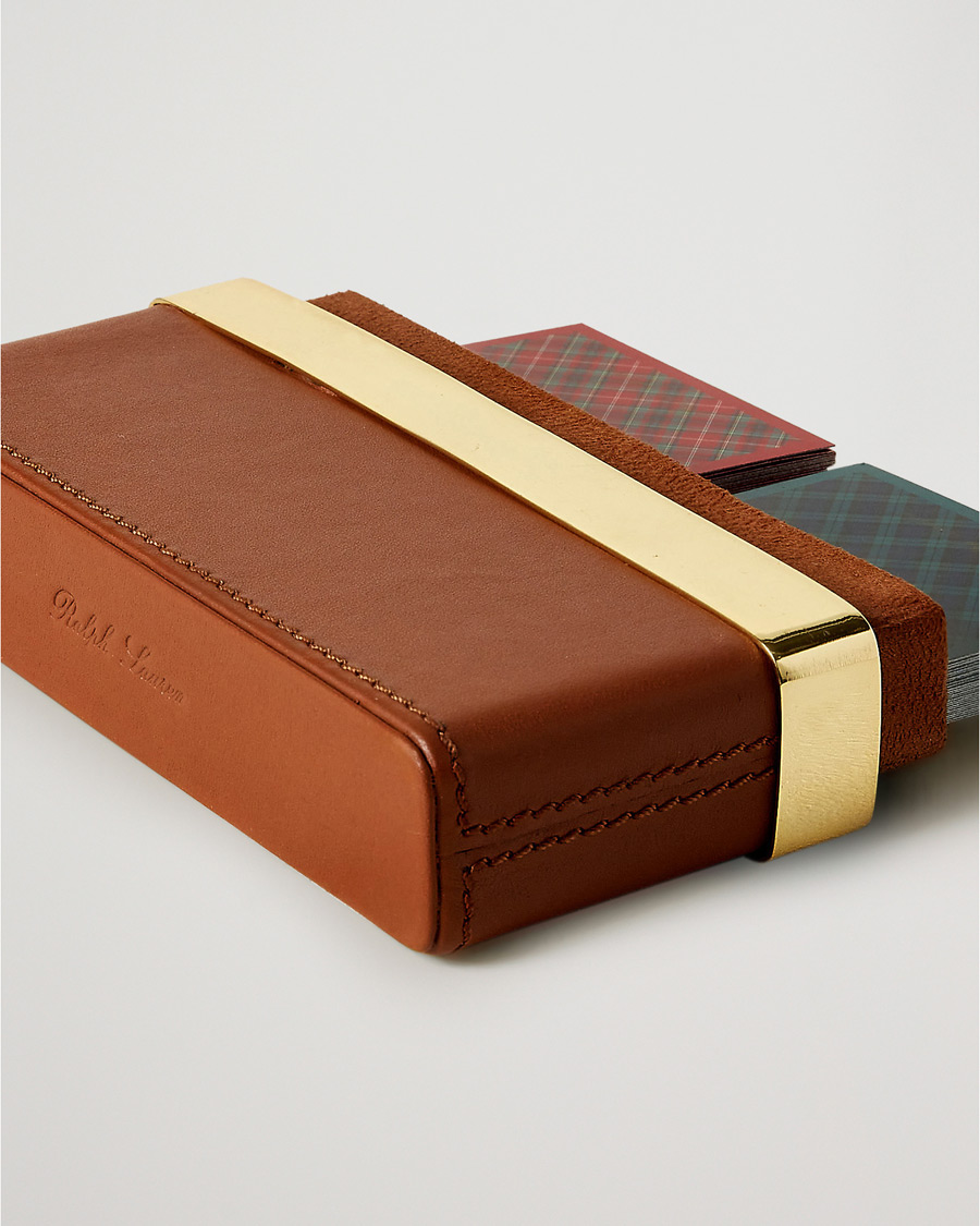 Herre |  | Ralph Lauren Home | Westover Leather Playing Cards Set Brown