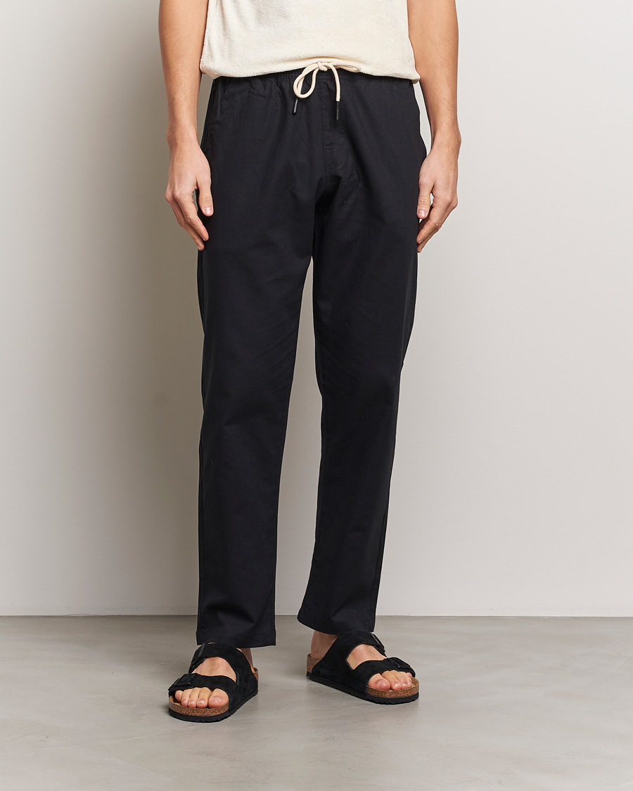 Herr | OAS | OAS | Linen Long Pants Black