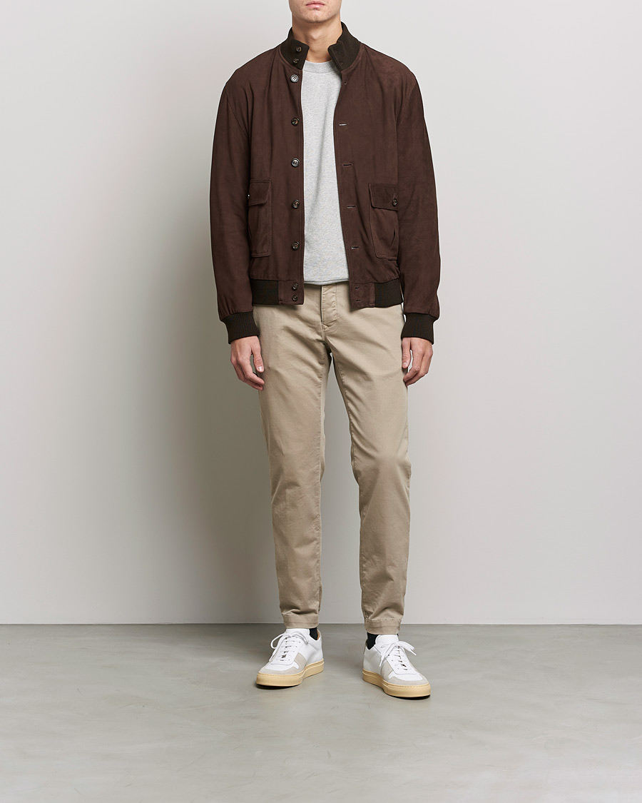 Herre | Bukser | Incotex | Slim Fit Satin Drawstring Joggers Light Beige