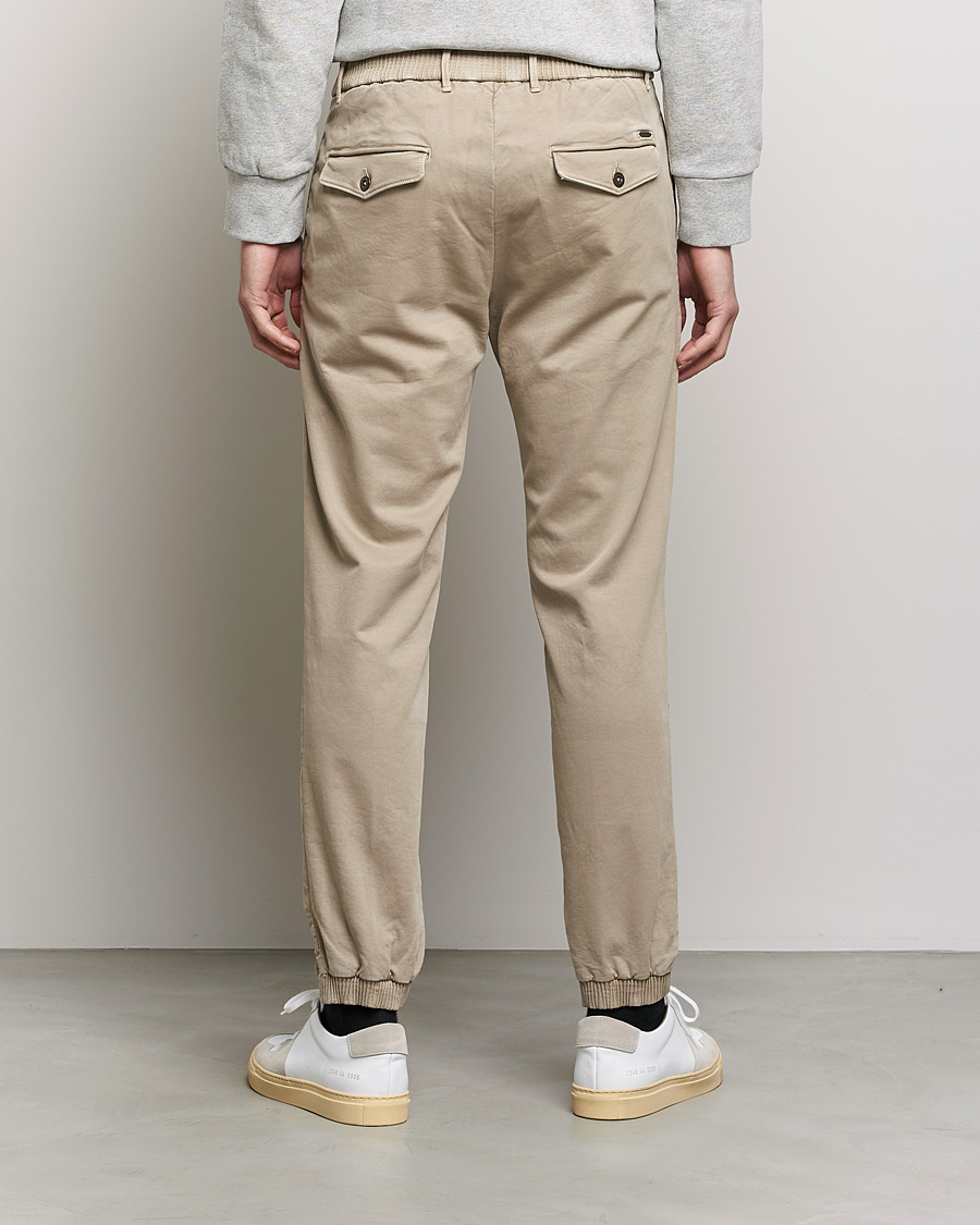 Herre | Bukser | Incotex | Slim Fit Satin Drawstring Joggers Light Beige