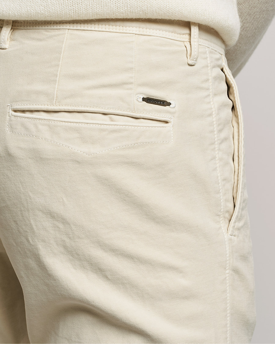 Herre | Bukser | Incotex | Slim Fit Vintage Moleskine Slacks Light Beige