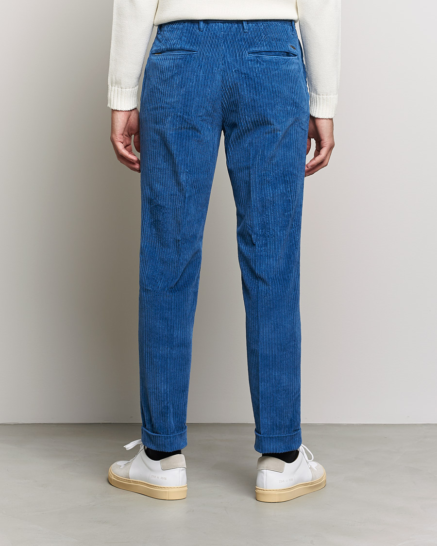 Herre | Bukser | Incotex | Regular Fit Heavy Cord Slacks Royal Blue