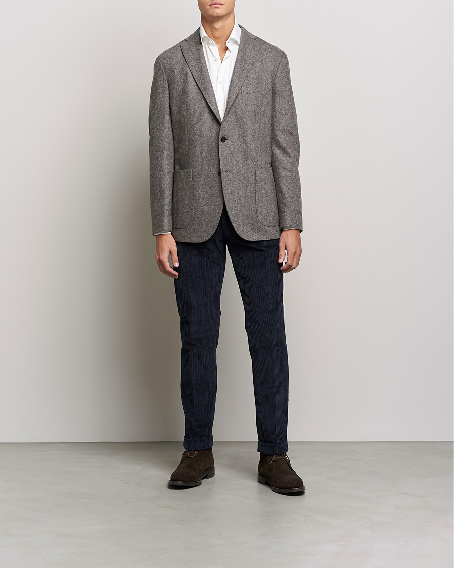 Herre | Bukser | Incotex | Regular Fit Heavy Cord Slacks Navy