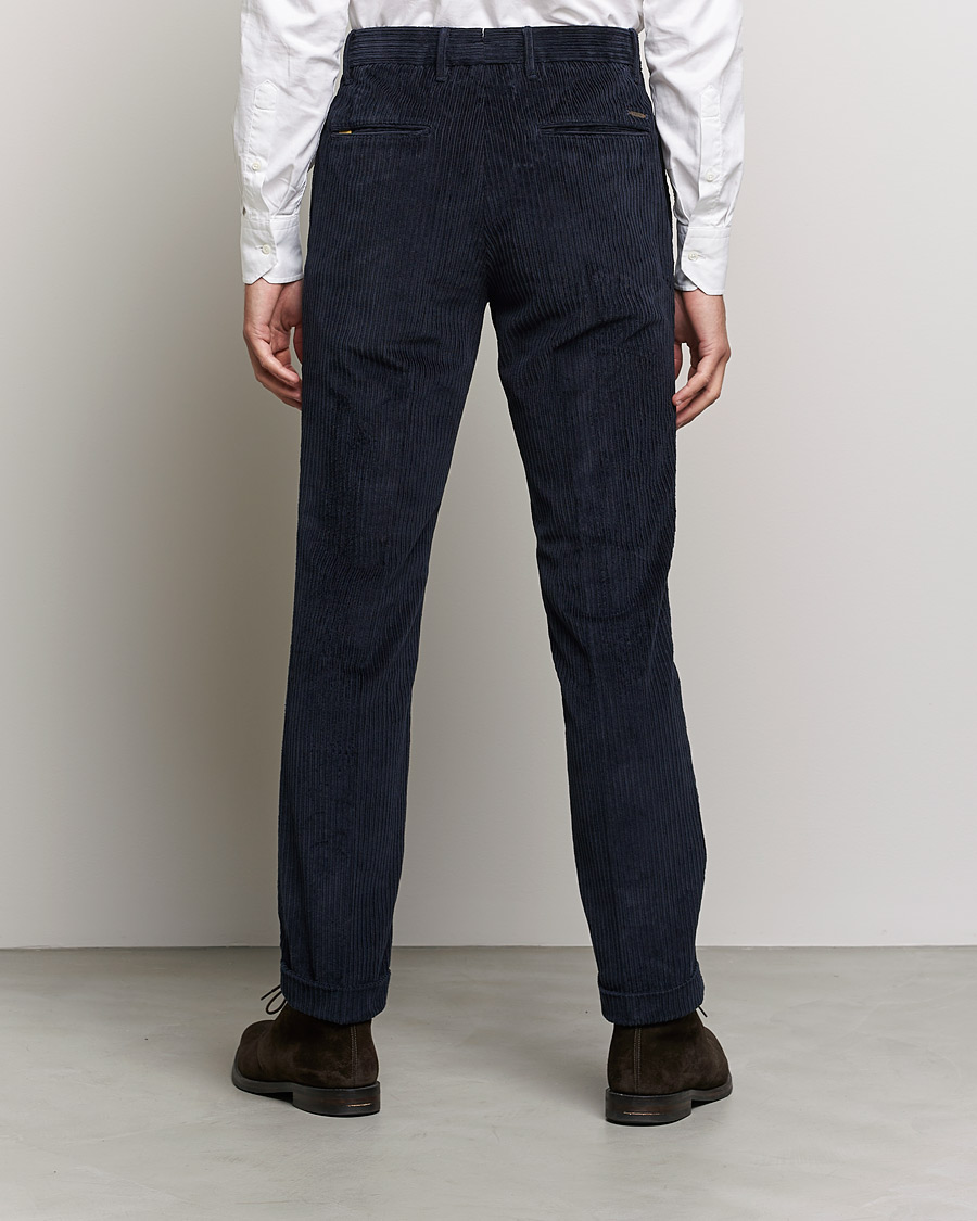 Herre | Bukser | Incotex | Regular Fit Heavy Cord Slacks Navy