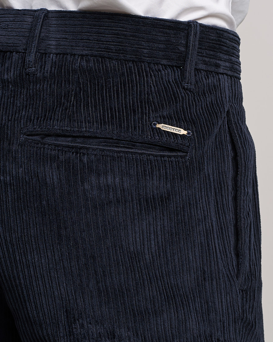 Herre | Bukser | Incotex | Regular Fit Heavy Cord Slacks Navy