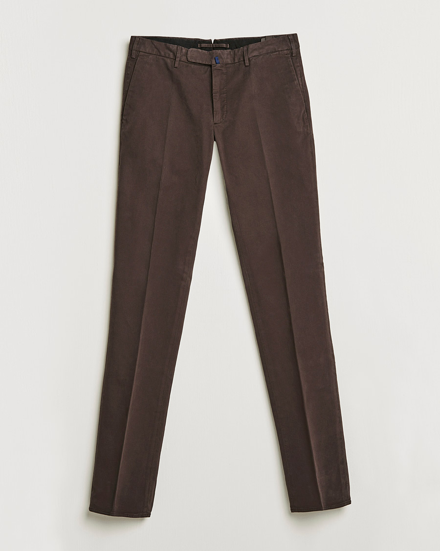 Herre | Bukser | Incotex | Slim Fit Cotton Stretch Chinos Dark Brown
