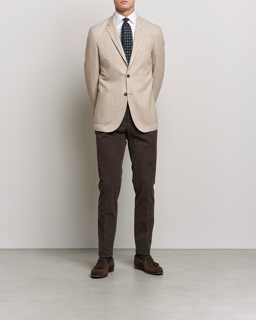 Herre | Bukser | Incotex | Slim Fit Cotton Stretch Chinos Dark Brown