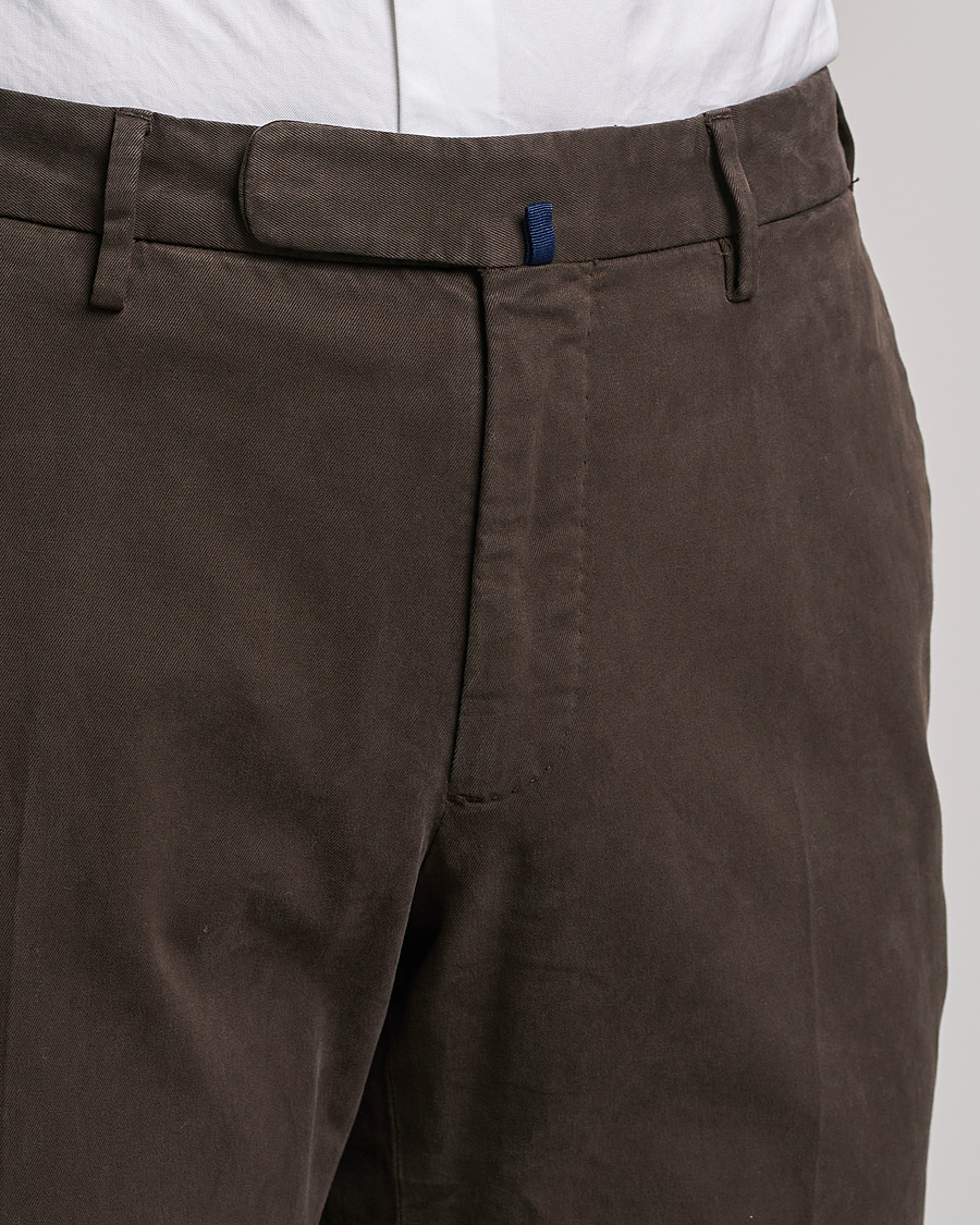 Herre | Bukser | Incotex | Slim Fit Cotton Stretch Chinos Dark Brown