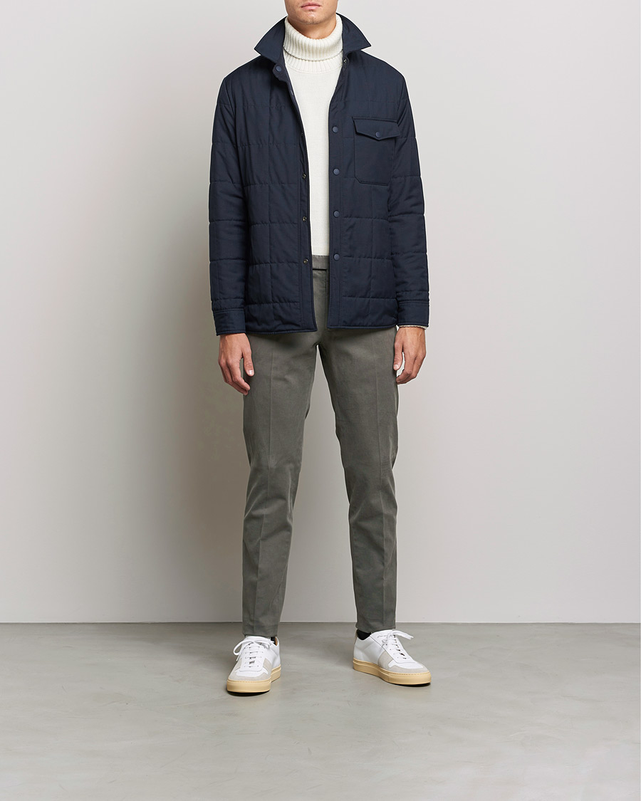 Herre | Bukser | Incotex | Slim Fit Cotton Stretch Chinos Grey