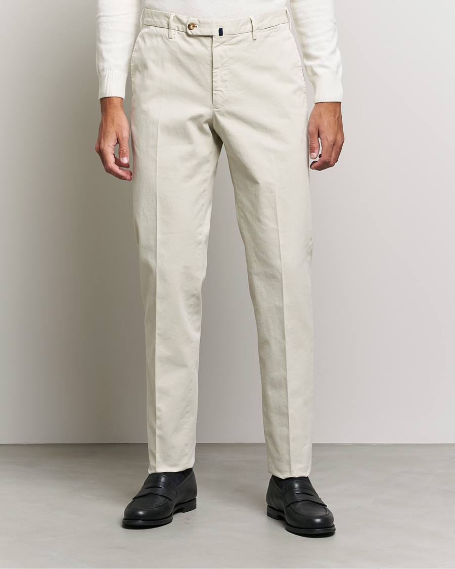 Herre | Bukser | Incotex | Regular Fit Cotton Stretch Chinos Light Beige