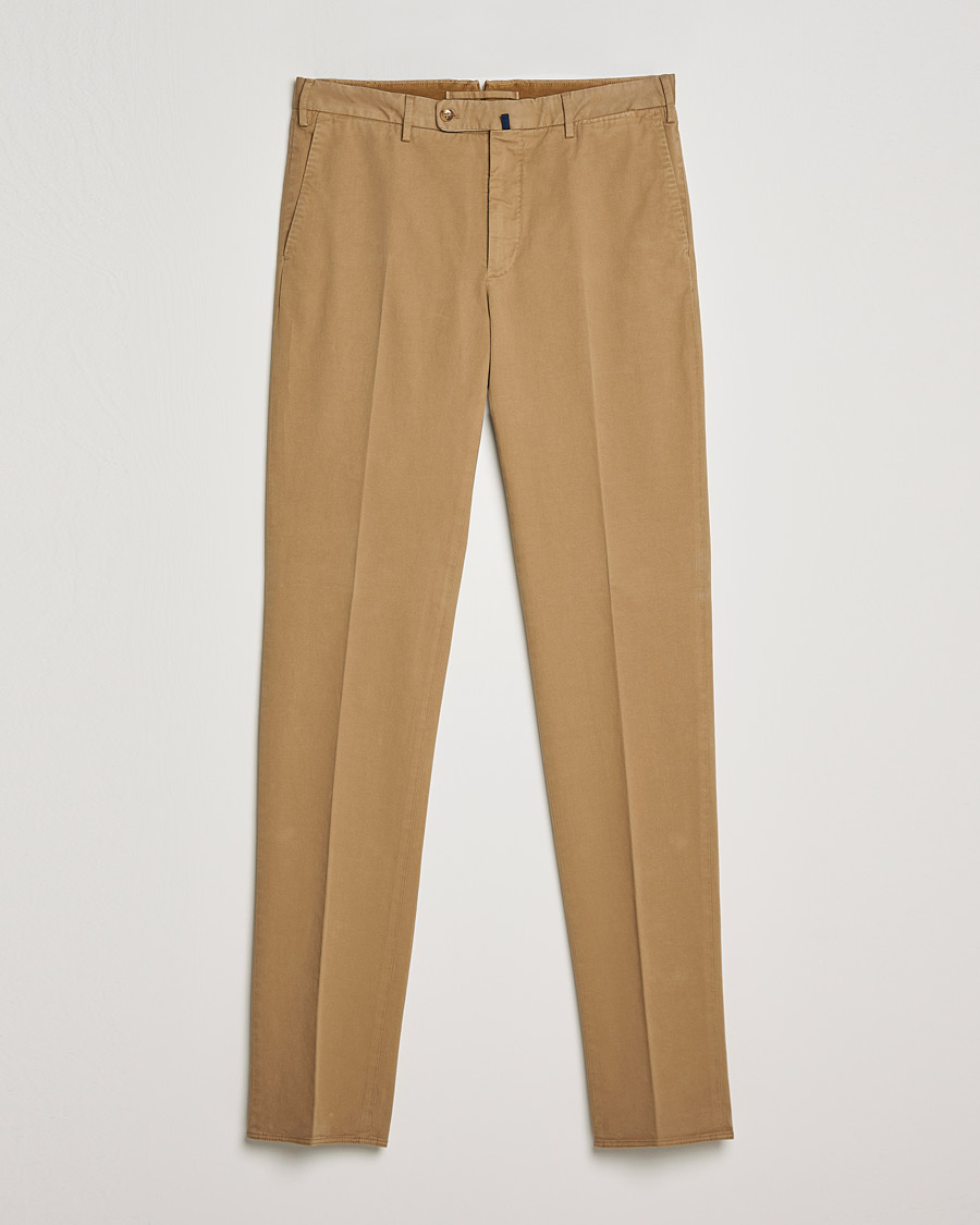 Herre | Bukser | Incotex | Regular Fit Cotton Stretch Chinos Beige