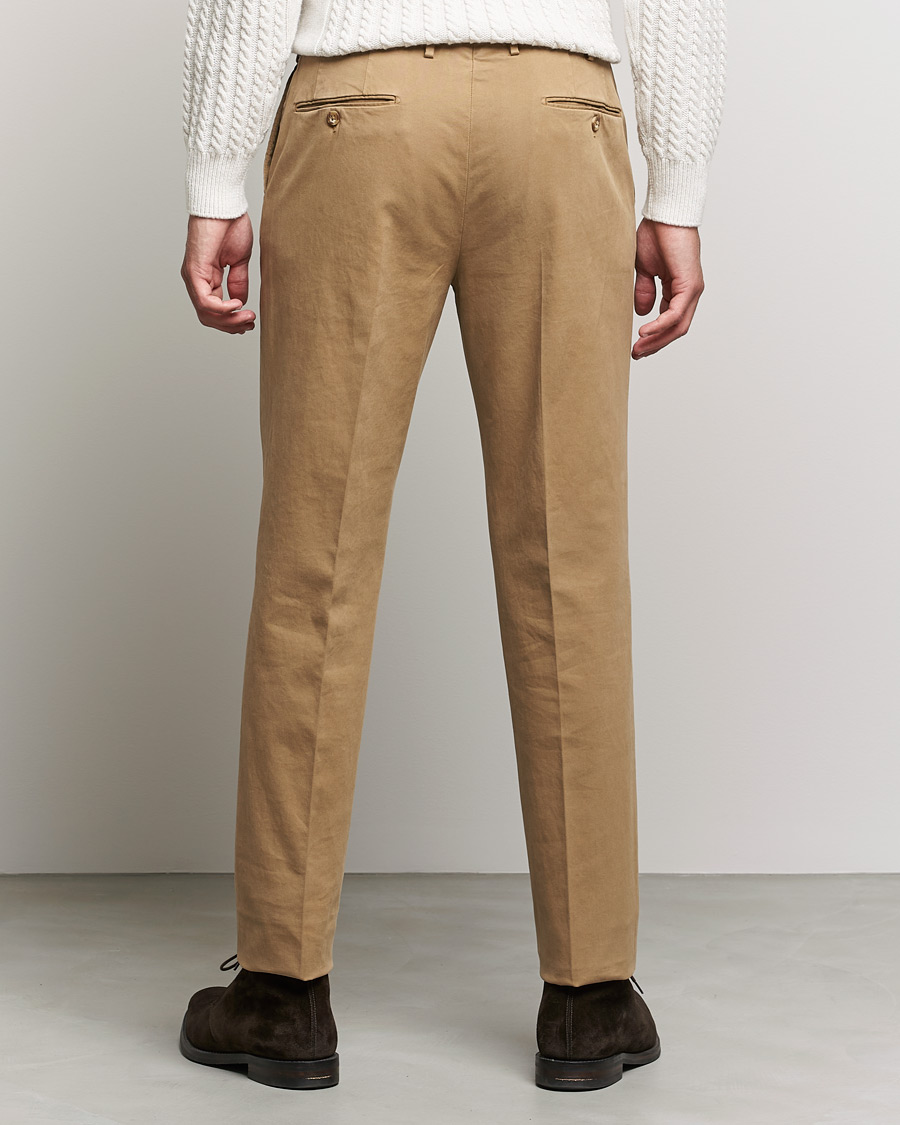 Herre | Bukser | Incotex | Regular Fit Cotton Stretch Chinos Beige