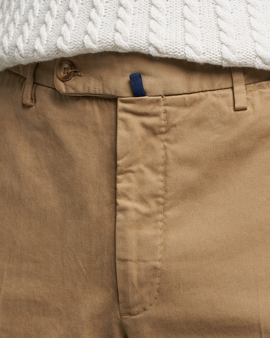 Herre | Bukser | Incotex | Regular Fit Cotton Stretch Chinos Beige