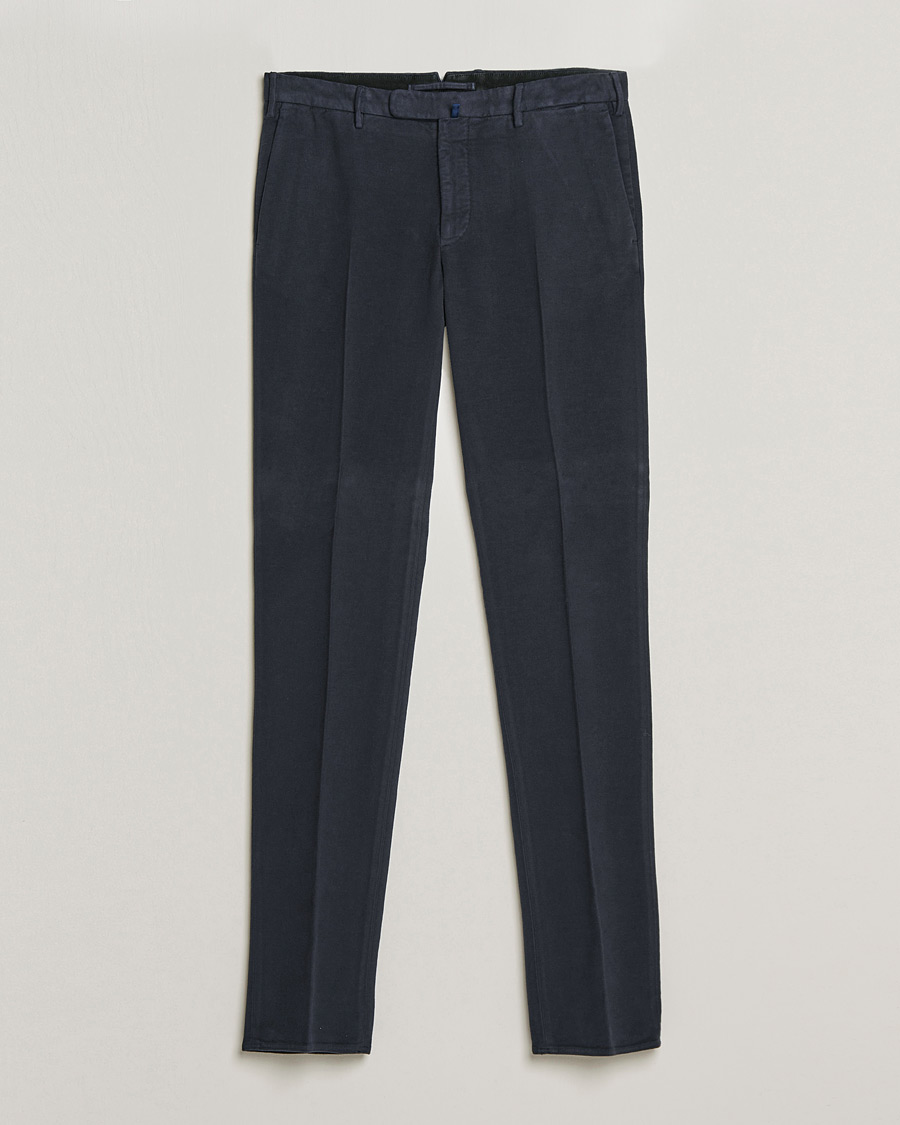 Herre | Bukser | Incotex | Slim Fit Luxury Moleskine Trousers Navy