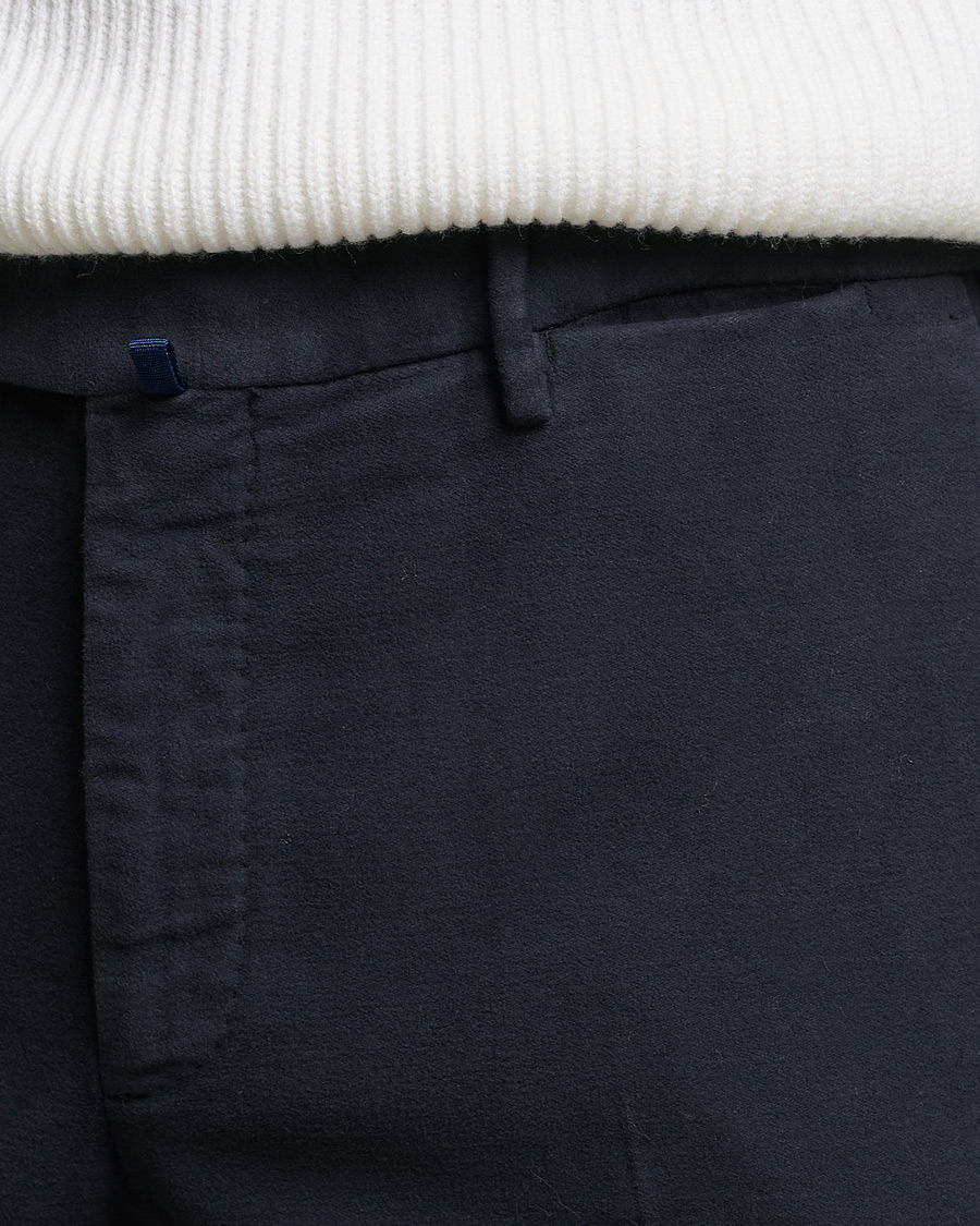 Herre | Bukser | Incotex | Slim Fit Luxury Moleskine Trousers Navy