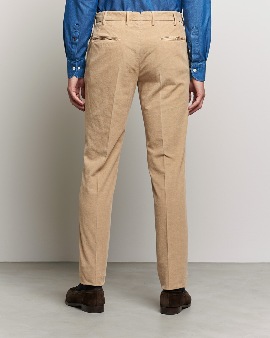 Herre | Bukser | Incotex | Slim Fit Soft Corduroy Trousers Beige