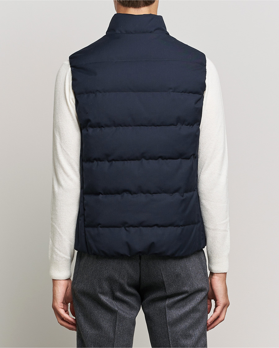 Herre | Jakker | Slowear | Tekno Sartorial Wool Down Vest Navy