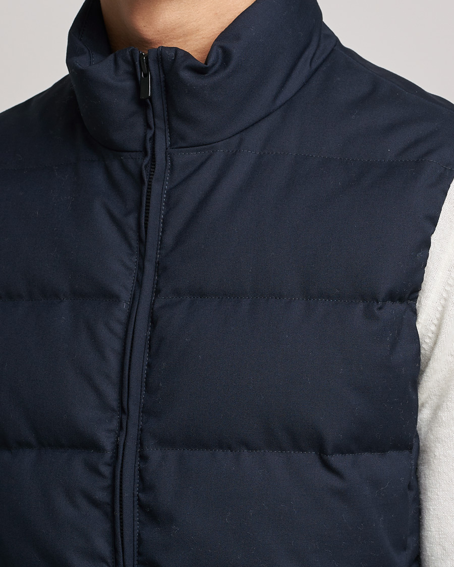 Herre | Jakker | Slowear | Tekno Sartorial Wool Down Vest Navy