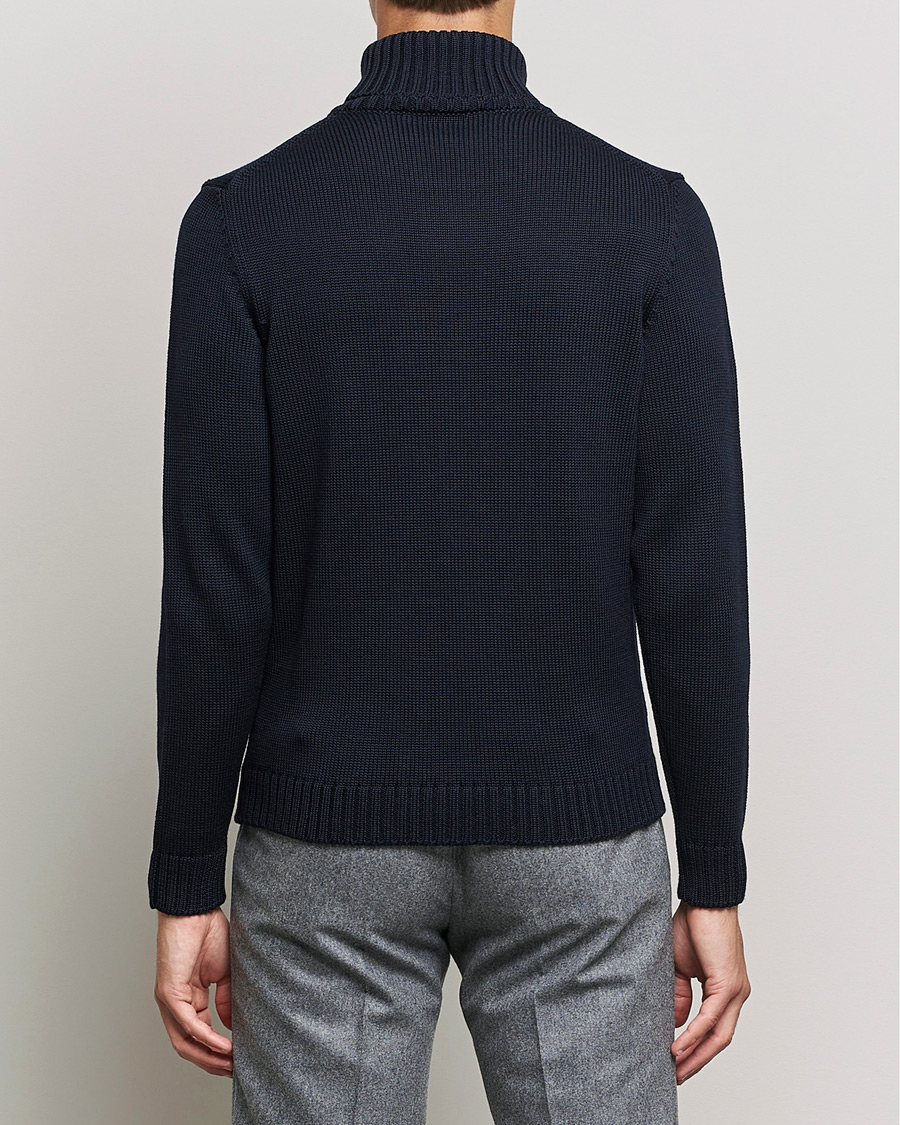Herre | Trøjer | Zanone | Virgin Merino Wool Rollneck Navy