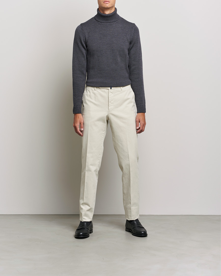Herre | Trøjer | Zanone | Virgin Merino Wool Rollneck Grey Melange