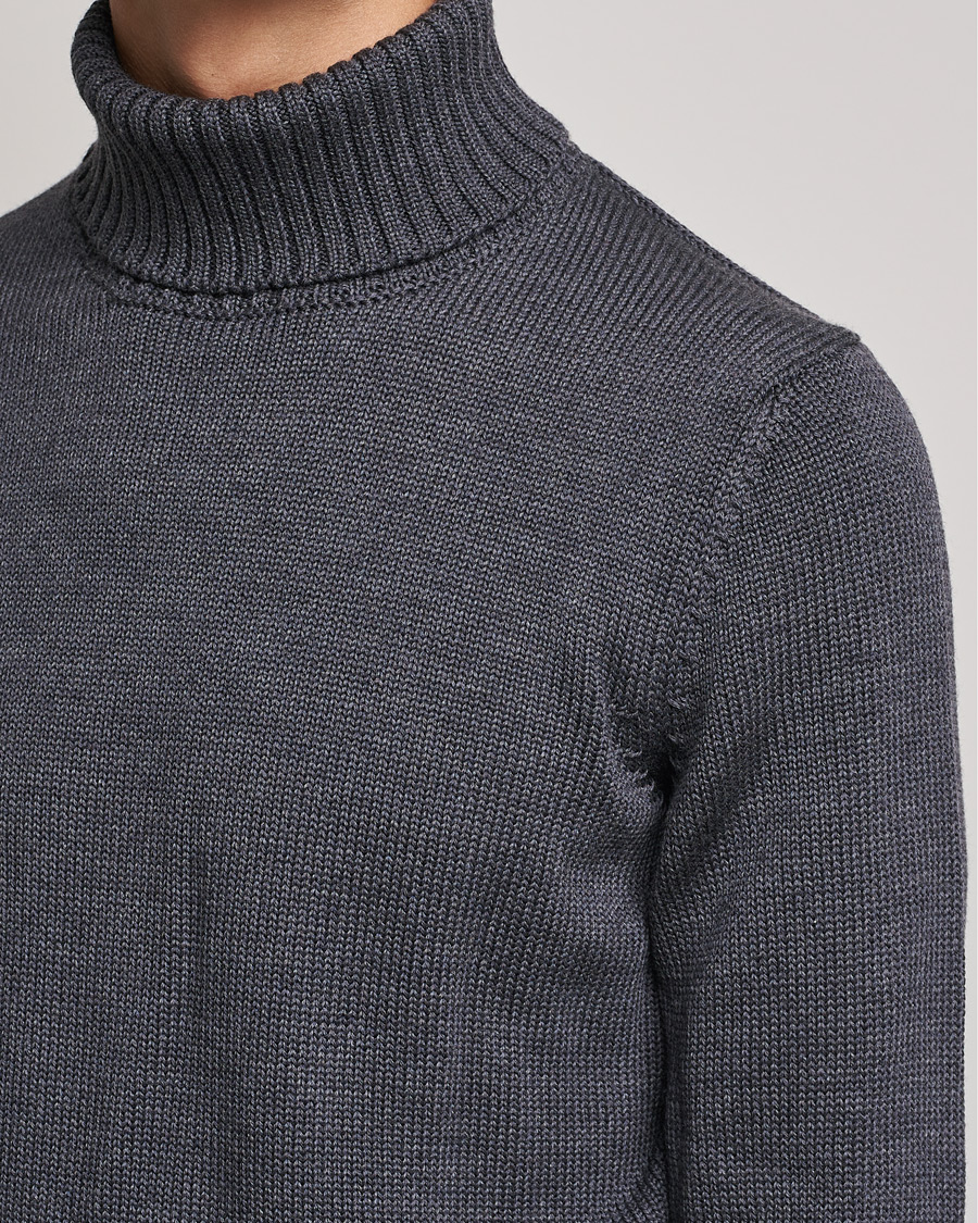 Herre | Trøjer | Zanone | Virgin Merino Wool Rollneck Grey Melange