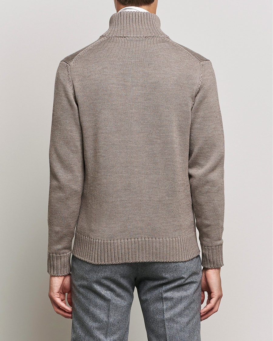 Herre | Trøjer | Zanone | Virgin Merino Wool Chioto Cardigan Taupe