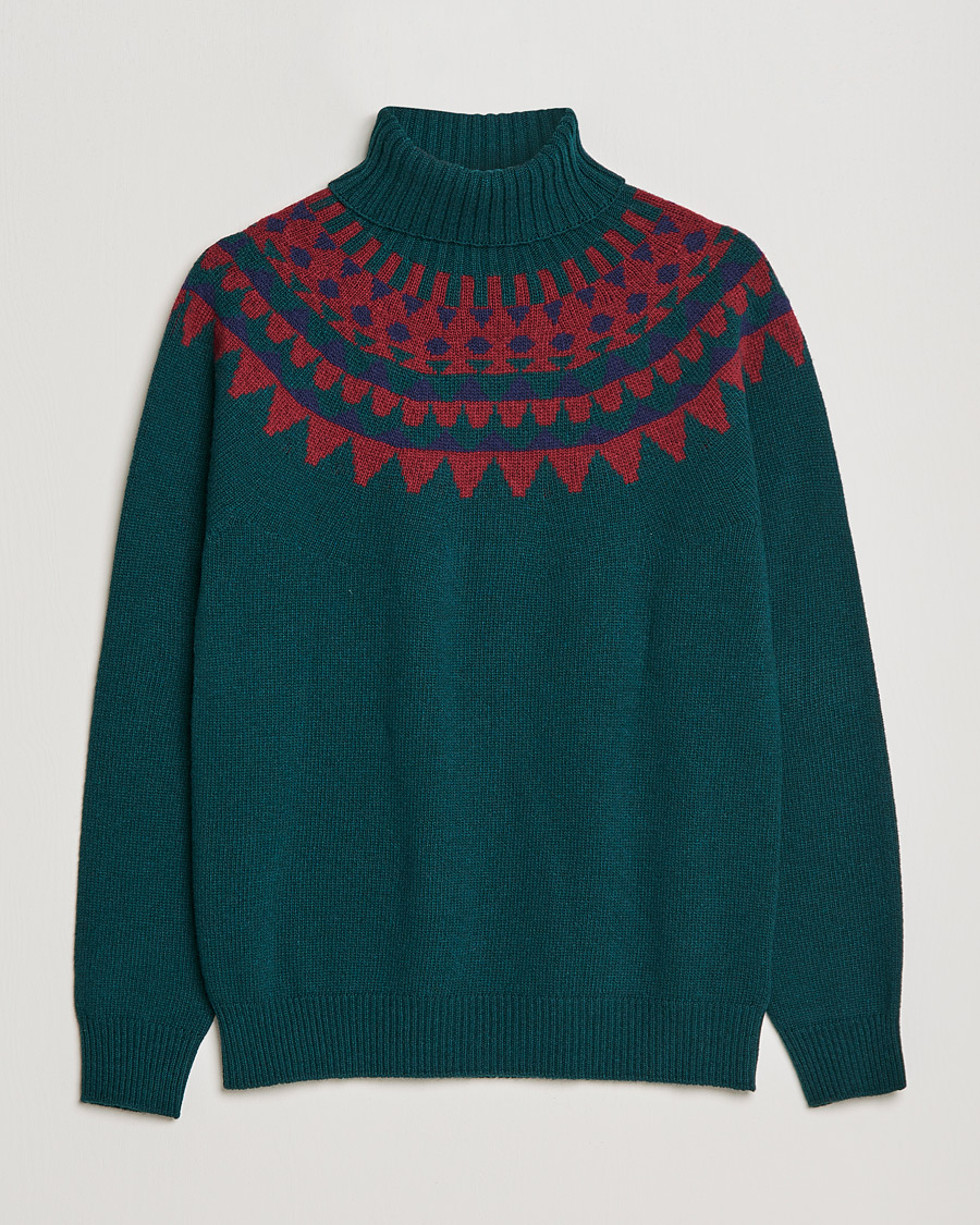 Herre | Trøjer | Zanone | Fairisle Jacquard Rollneck Green