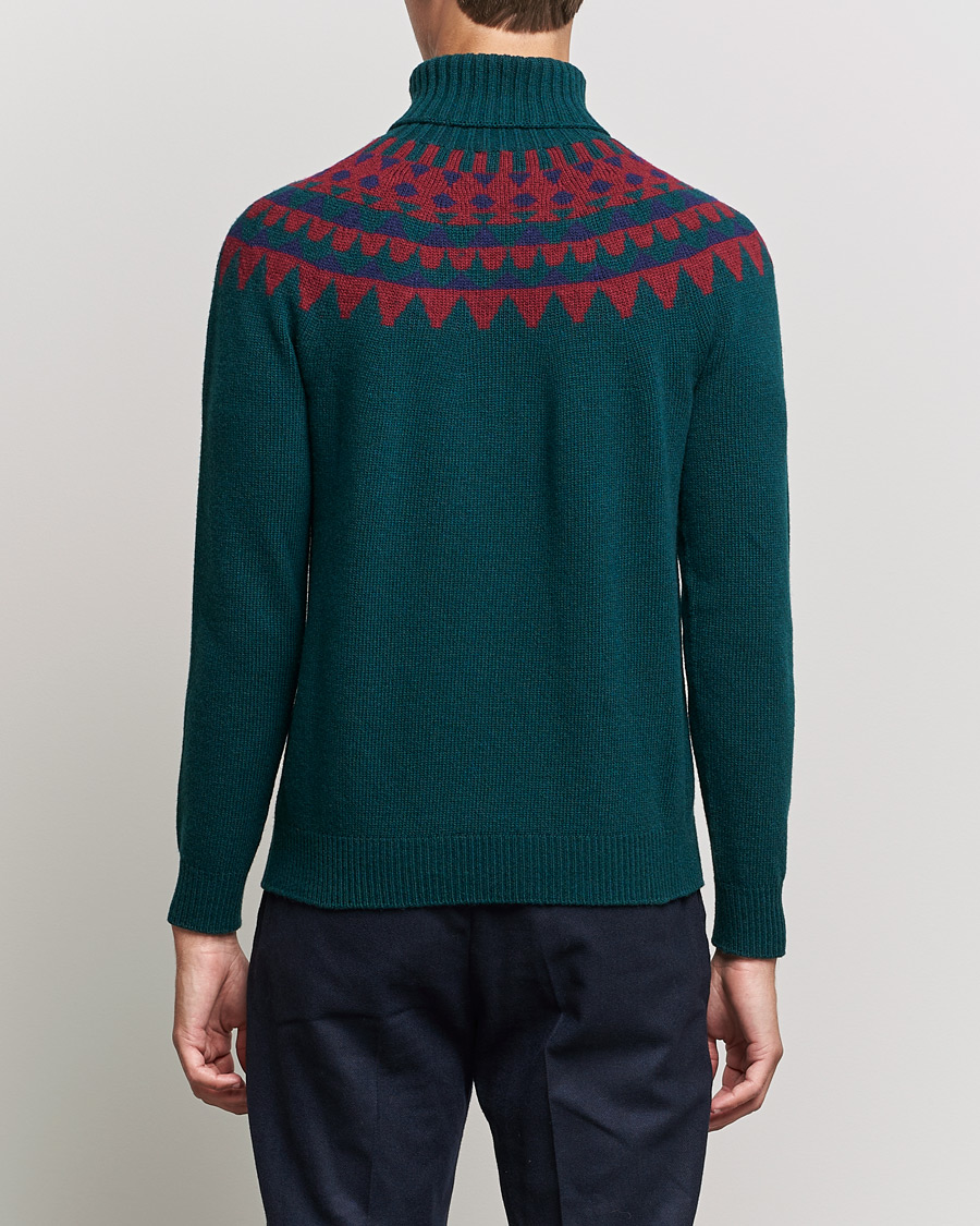 Herre | Trøjer | Zanone | Fairisle Jacquard Rollneck Green