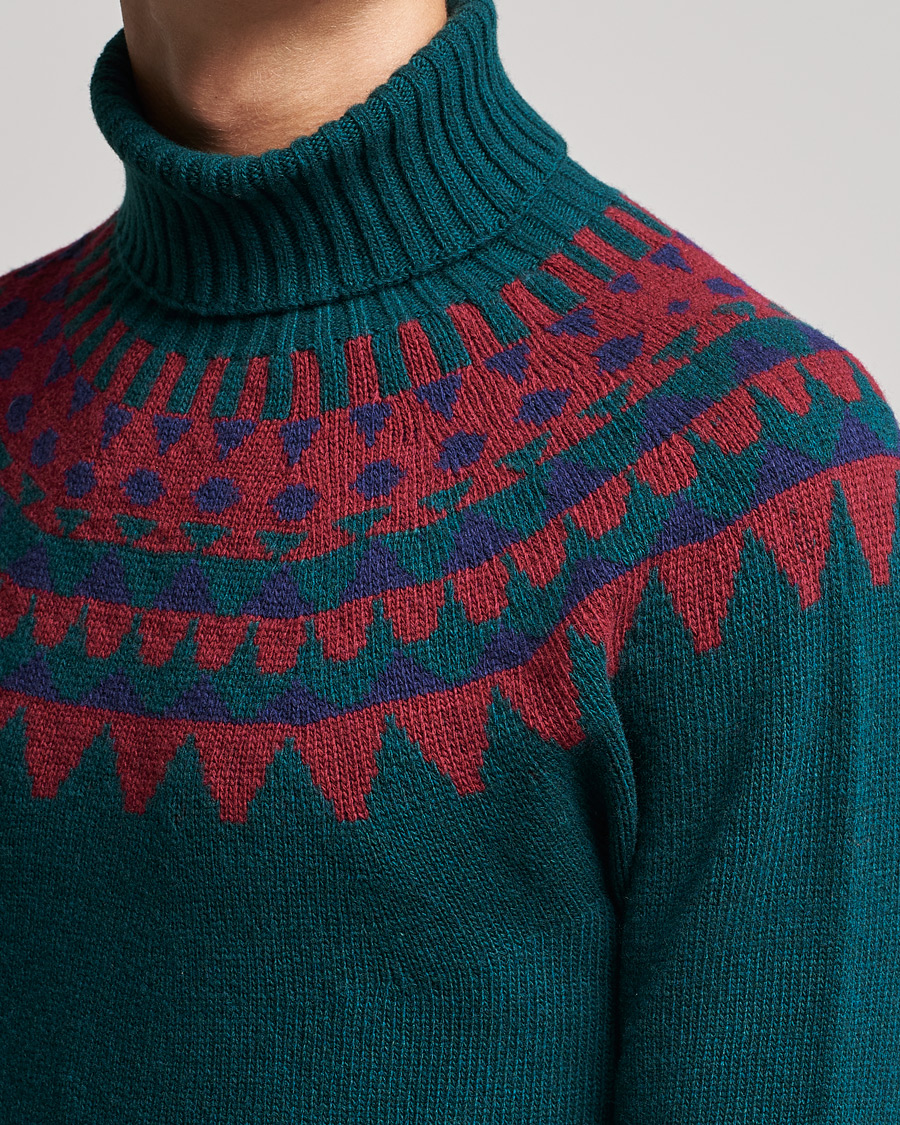 Herre | Trøjer | Zanone | Fairisle Jacquard Rollneck Green