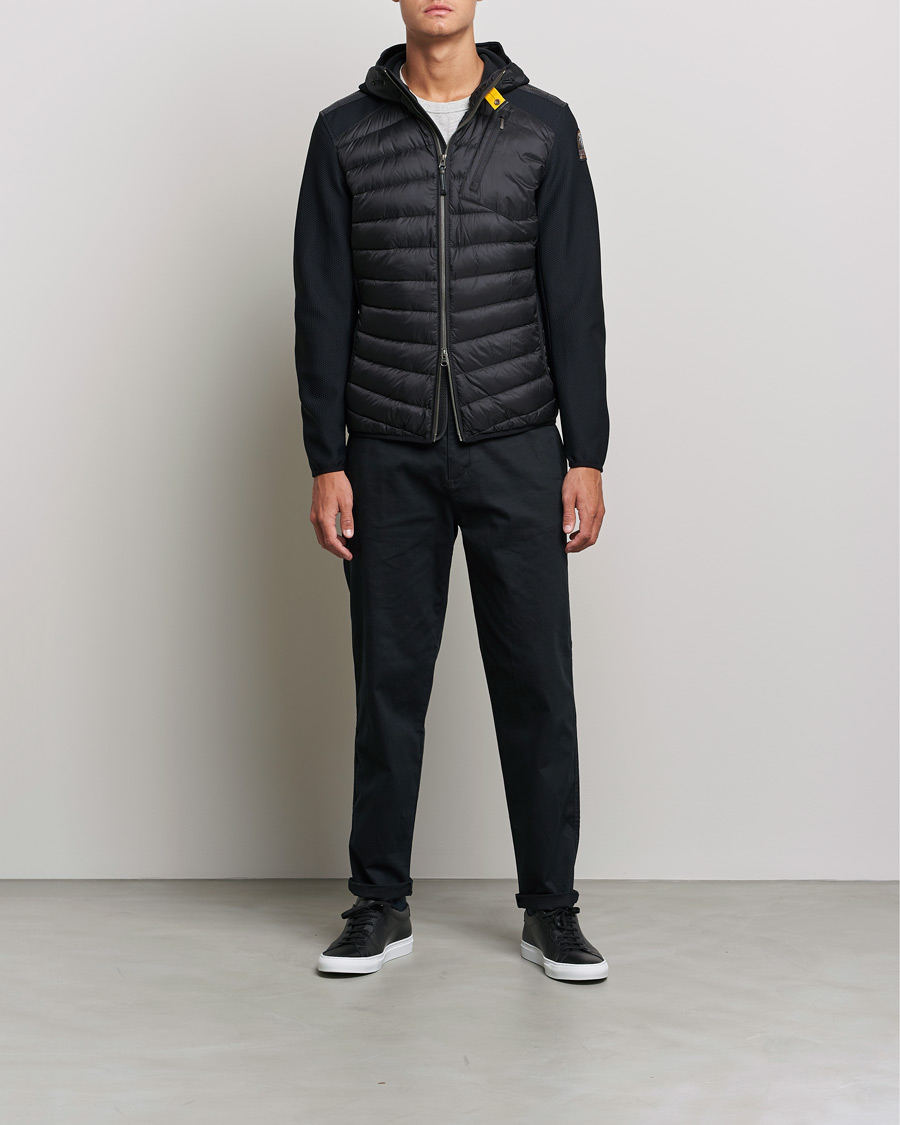 Herre | Jakker | Parajumpers | Nolan Hybrid Hooded Jacket Black