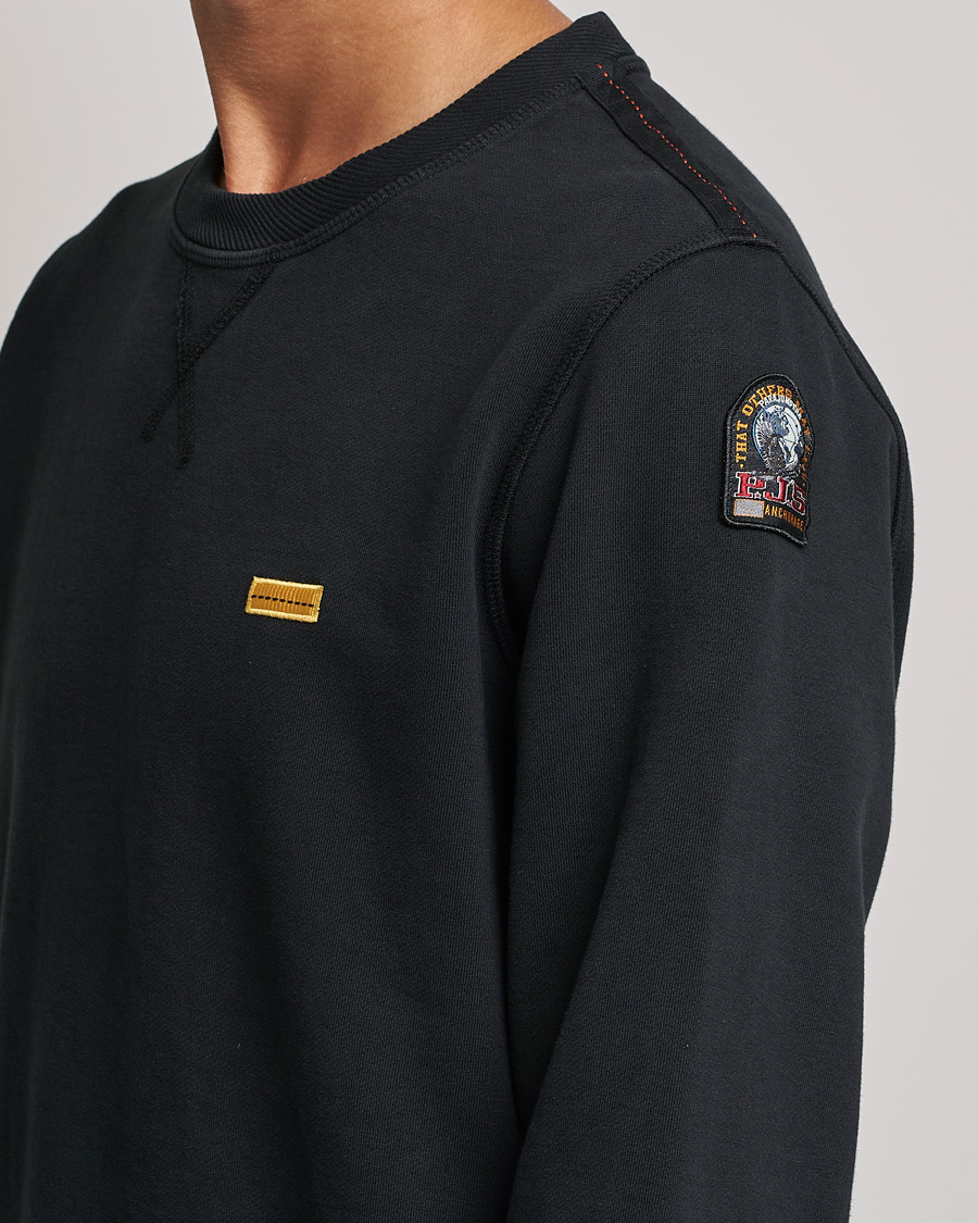 Herre | Trøjer | Parajumpers | Basic Cotton Fleece Sweatshirt Black