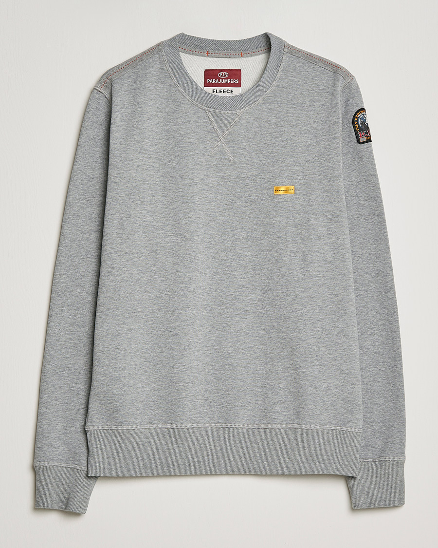 Herre | Trøjer | Parajumpers | Basic Cotton Fleece Sweatshirt Silver Melange