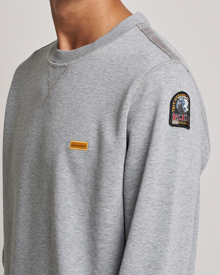 Herre | Trøjer | Parajumpers | Basic Cotton Fleece Sweatshirt Silver Melange