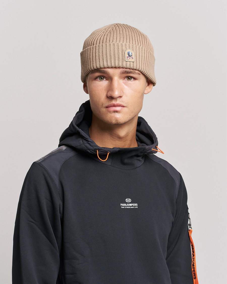 Herre | Parajumpers Ribbed Hat Cappuccino | Parajumpers | Ribbed Hat Cappuccino