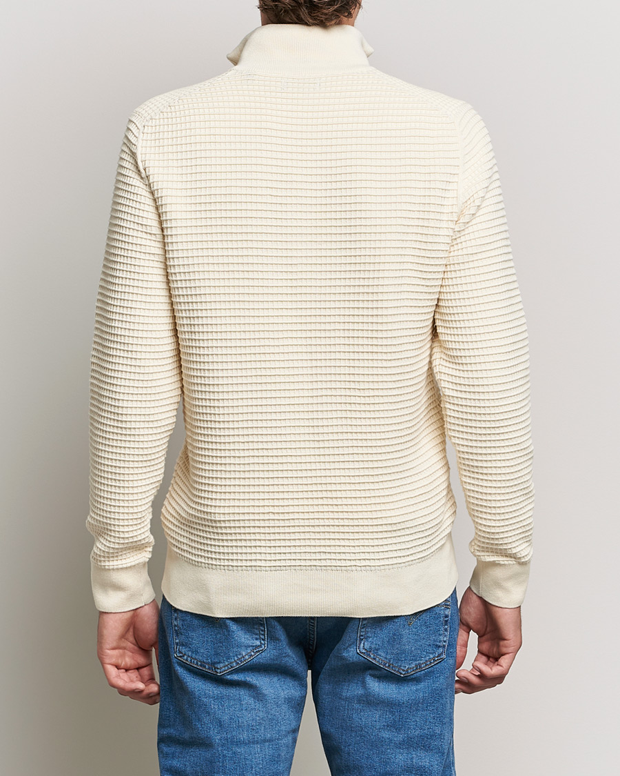 Herre | Trøjer | GANT | Cotton Texture Half Zip Cream