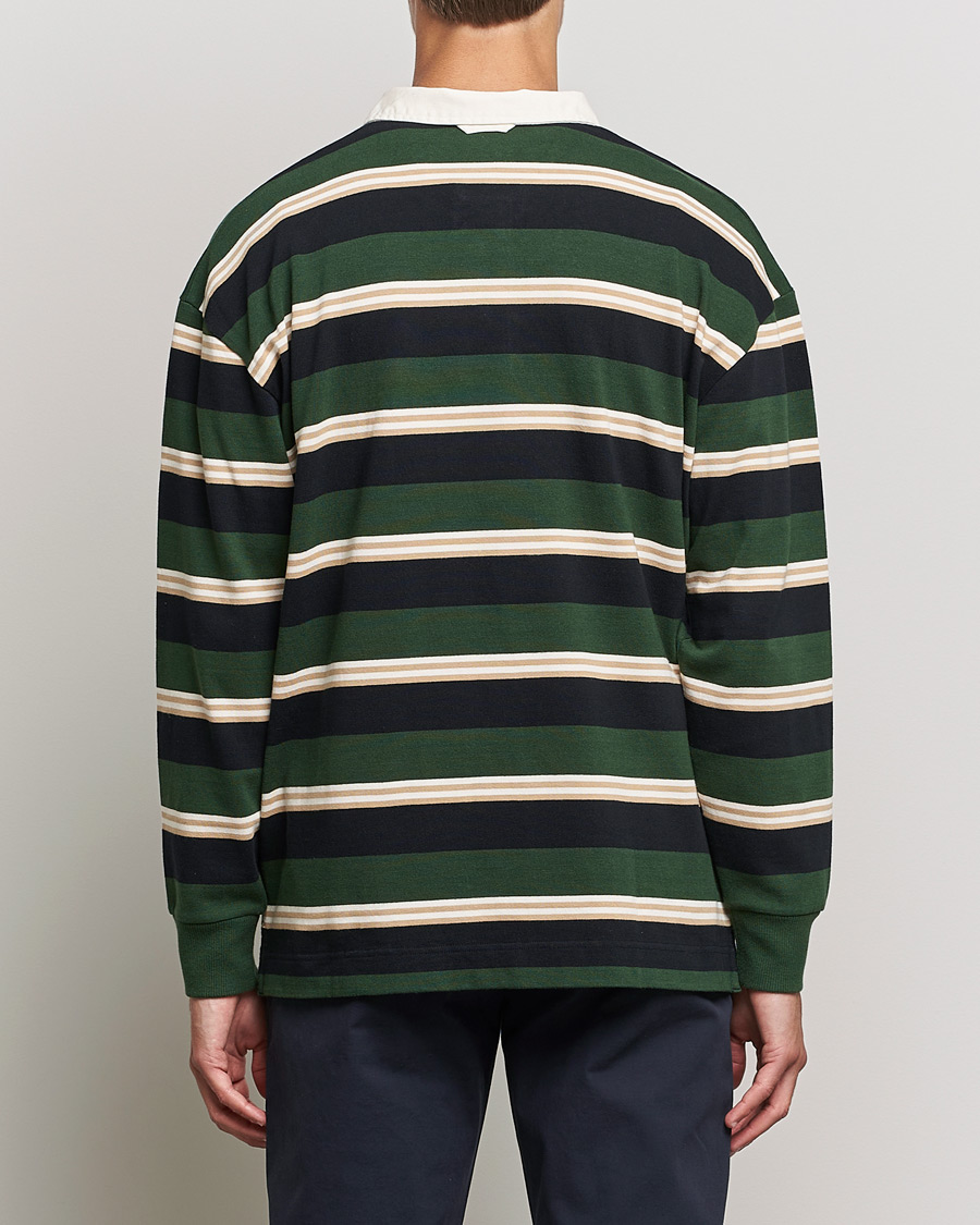 Herre | Trøjer | GANT | Archive Striped Heavy Rugger Storm Green
