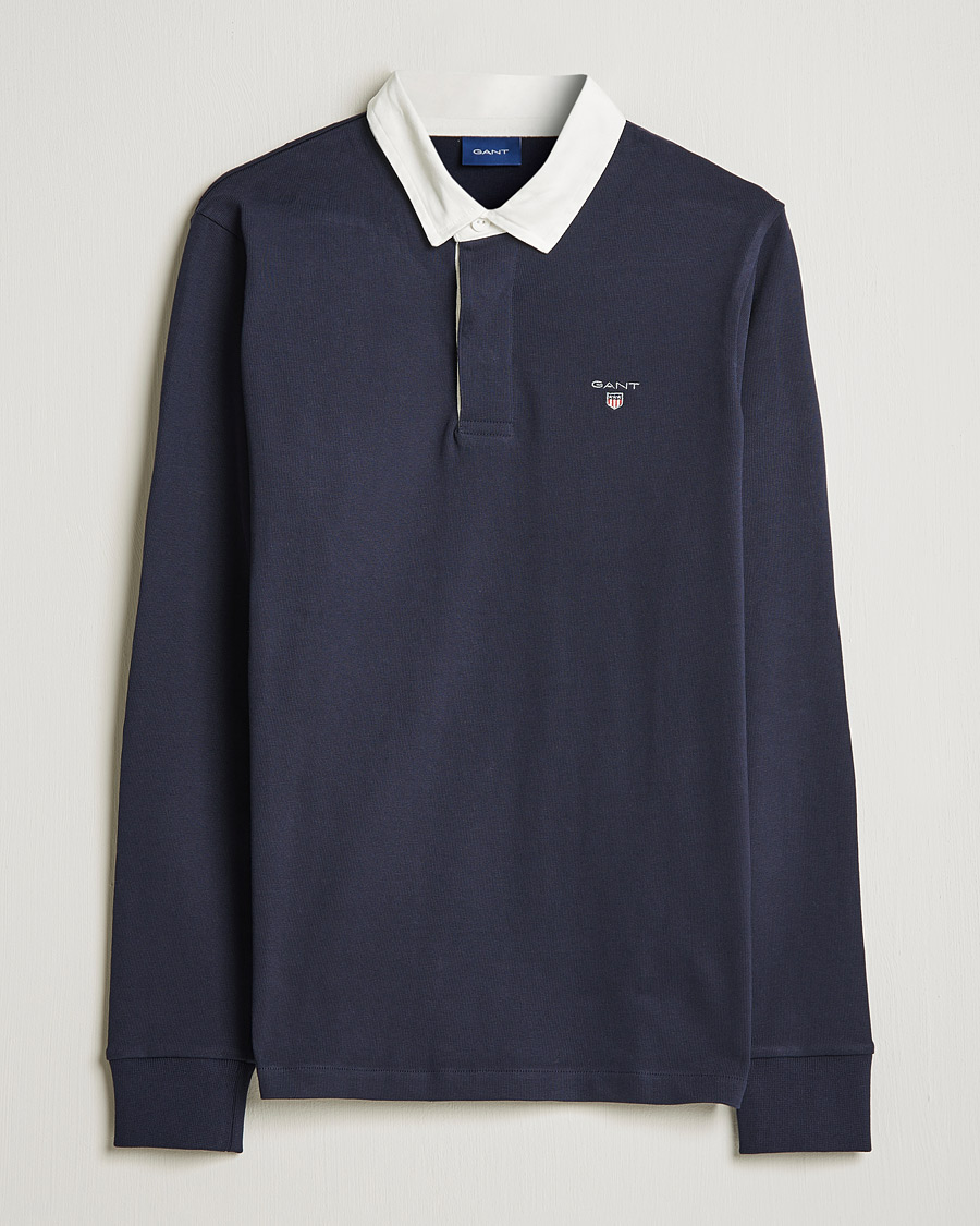 Herre | Trøjer | GANT | Original Solid Heavy Rugger Evening Blue